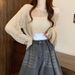 Aria Basics Aria Basics European And American Cross-border Summer New Knitted Short Cardigan Hollow-out Solid Color Loose Round-neck_ecoleips.com