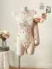 Women's Clothing Tankini Two Piece Swimsuit Halter Neck Printed Design Sexy Style For Vacation_ecoleips.com