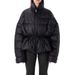 girl Girl Nanyou Women's Waist-Tie High-Neck Jacket 2025 Autumn Winter New High-End Light Short Down Coat_ecoleips.com