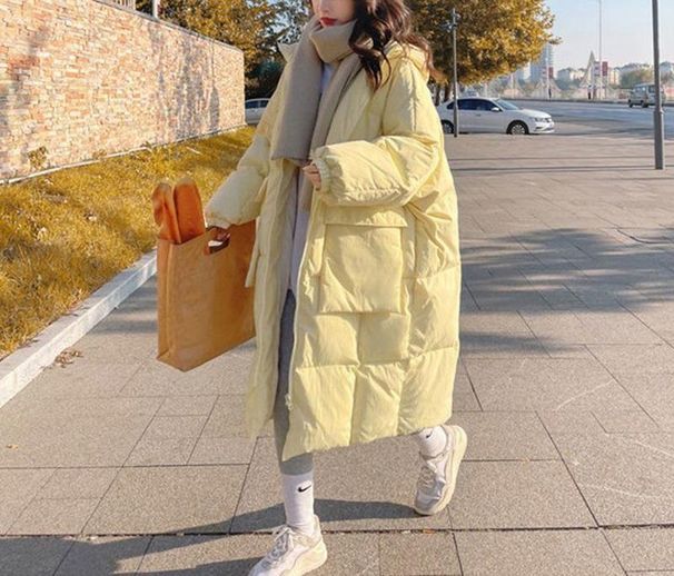 girl Women's Korean Style Mid-Length 2025 Winter New Loose Casual Coat Thickened Warm Fashion Cotton Padded Jacket_ecoleips.com