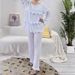Women's Clothing Solid Color Pleated Ruffle Top + Two Pieces Of Wide Leg Pants_ecoleips.com