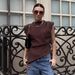 Women's Clothing Spring New Style New Fashion Pleated Decoration Asymmetric Shoulder Pad Top_ecoleips.com