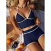 Women's Two-Piece Bikini Set – Adjustable Tied Design & Color-Blocked Style | High-Coverage & Comfortable Fit – Beach, Pool & Vacation Swimwear_ecoleips.com