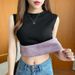 Women's Thermal Vest Fleece Lining, Thickened For Autumn And Winter, Warm Top, Women's Underwear With Integrated Fleece,_ecoleips.com