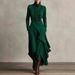 Elegant Front High Neck Knit Dress -Inspired Midi Dress (S-XXXL, 6 Colors, Polyester Blend)_ecoleips.com