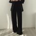 Women's Trendy Black Suit Trousers Korean Style Casual Design Spring Autumn New Niche Clothing Bottoms_ecoleips.com