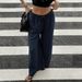 Voya Women's Cotton Linen 2026 Summer European And American Loose Wide-Leg Beach With Pockets Casual Pants_ecoleips.com