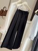 Petite High Waisted Flowing Suit Pants for Women Straight Leg Casual Wide Leg Versatile Spring New Style Leg Lengthening_ecoleips.com