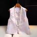 Women's retro jacquard brocade vest vest new Chinese style buttoned jacket waistcoat_ecoleips.com