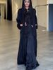Women's Clothing New Fashion Suit Mercerized Neckline Tie Long Sleeve Pullover Big Swing Cake Skirt_ecoleips.com
