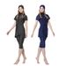 Conservative Short-Sleeved Patchwork Swimwear for Muslim Women Cross-Border Wholesale Beachwear Sun Protection Sexy Vacation Style_ecoleips.com