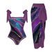 Women's Clothing Retro One Piece Bikini Swimsuit For Women, Hot Spring Resort Beach Dress Two Piece Set, Export Swimsuit_ecoleips.com