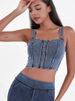K Women's Fitness Yoga Tank Top With High-Elastic U-Shaped Front Pockets And Metal Buckle For Slimming Effect - Casual Sports Top_ecoleips.com