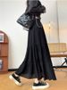 K Pleated Skirt For Women, New High Waisted Mid Length Umbrella Skirt, A-line Ballet Style Fluffy Cake Skirt_ecoleips.com