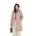 New Women's 90-fleece Solid-color Women's Clothing Hooded And Hooded Seamless Down Jacket Medium And Long Large-size Jacket_ecoleips.com