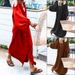 Women's Clothing Ladies Solid Color Loose Holiday Style Cardigan Long Dress_ecoleips.com