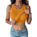 Women's Clothing Round Neck Solid Color Vest With Bra Base Layer Outerwear_ecoleips.com