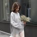 Aria Basics Aria Basics Cross-Border Pure Cotton Pullover European American 2025 Autumn And Winter New Style Elegant Loose Lazy Sexy Backless_ecoleips.com