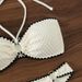 Women's Clothing Shell Edge Hanging Neck Tie Women's Swimwear Polyester Fabric With Chest Pad_ecoleips.com