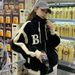 Korean-Style Fleece Baseball Jacket – Oversized Color-Block Stand Collar Zip-Up (Unisex Streetwear, Soft Modal Blend, Trendy Fall/Winter Outerwear)_ecoleips.com