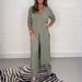 Large Quantity Of Women's Long-Sleeved Tops With Slit, Paired With Long Pants_ecoleips.com