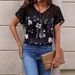 2026 European And American Summer Women's Fashion Trend New V-Neck Printed Lace Patchwork_ecoleips.com