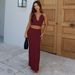 Women's Clothing 2025 Summer New Fashion Sexy Backless Tie-Up Tube Top Slim-Fit Skirt Set Wholesale_ecoleips.com