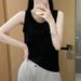 2025 Xiaohongshu Hot Item: Versatile Solid Color Summer Minimalist Style Loose-fitting Casual Thin Tank Top_ecoleips.com