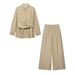 Aria Basics Aria Basics Cross-border European And American Women's Clothing Hot-selling Item Gold Button-decorated Double-breasted Shirt +_ecoleips.com