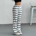 Striped Wide-Leg Pants With Drawstring Waist – High-Waisted Flowy Trousers For Effortless Style_ecoleips.com