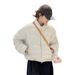 girl Super Stylish Ribbed Jacket 2025 Winter Trendy Hot-Selling Loose Fit Warm White Duck Down Coat For Petite Women_ecoleips.com