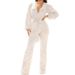 Women's sequined jumpsuits, sexy V-neck wide-leg trousers_ecoleips.com