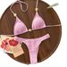 Women's Clothing Sexy Solid Color Halter Neck Beaded Beach Bikini Swimsuit For Women Style Quick-Dry Polyester, Modest Coverage_ecoleips.com