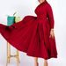 Women's Clothing Elegant Commuter High Neck Long Sleeve Elegant High-Neck Long-Sleeve A-Line Dress | Timeless Office Dress In Luxe Colors_ecoleips.com