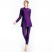 Muslim Conservative Hui Ethnic Three-Piece Sports Wear Swimwear Set L099_ecoleips.com