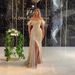 Women's Clothing spring new women's clothing new product V neck dress slim slit long skirt_ecoleips.com