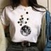 Euroean And American Cross-border Foreign Trade Women's Clothing, Moon Eclise Rint Round-neck Short-sleeve T-shirt_ecoleips.com