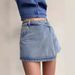 plus Size Women's Summer High-Waisted A-Line Skirt Short Length Slimming Versatile Anti-Exposure Irregular Denim Skirt_ecoleips.com