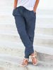 Suitable For All Seasons 2025 Summer Urban Casual Women's Cotton Pants_ecoleips.com