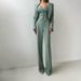 Women's Clothing Cross Border Foreign Trade Women's Clothing Button Vest Bottoming Cardigan Jacket Straight Through Suit Three Piece Suit_ecoleips.com