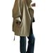 French Retro Style Mid-length Trench For Women, 2026 Spring New Model, Loose-fitting, Waist-cinching, Casual Stand-up_ecoleips.com