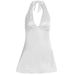 Summer Satin Halter Backless Bodycon Dress Women Solid Slim Fit Ruffle Trim Hip Wrapped Party Evening Dress_ecoleips.com