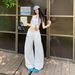 2026 Summer | American-style Patchwork Polka Dot Design Niche Trendy Brand Lazy Curved Blade Casual Pants_ecoleips.com