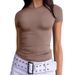 2025 New T-shirt Slim-fit Babes Sexy Including Small Tops_ecoleips.com