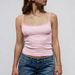 2025 Women's Striped Simple Sleeveless Top With Thin Straps, Casual Daily Wear, Short Camisole_ecoleips.com