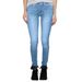 Women's Clothing Women's Mid Waist Contrast Stitching Denim Skinny Pants_ecoleips.com