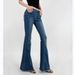 Women's Clothing Sexy Low Waist Slim Hip Hugging Raw Edge Flared Pants Women's Washed Micro Flared Denim Long Pants_ecoleips.com