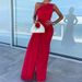 Sexy Diagonal Shoulder Package Hip Dress Women Elegant Sleeveless Draped Solid Slim Long Dress Fashion Irregular Evening Dresses_ecoleips.com