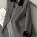 2025 Autumn/Winter New Gray Women's Suit Jacket, Stylish Casual Loose-Fit Design_ecoleips.com