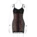 Summer New Arrival Sexy Hot Girl Fashion Leopard Print Lace Trim Suspender Bodycon Dress for Women_ecoleips.com